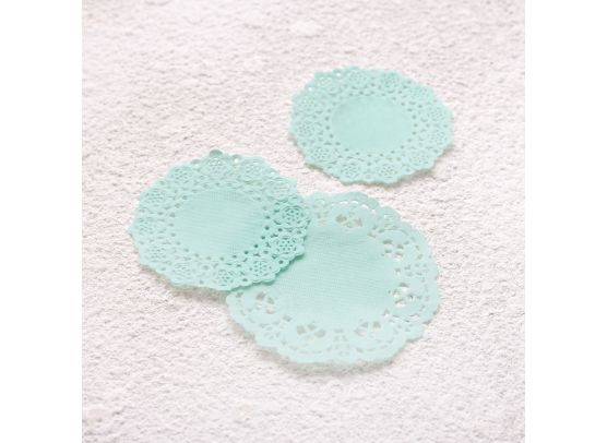 BoBunny - Beautiful Things - Teal Doilies - 60pc