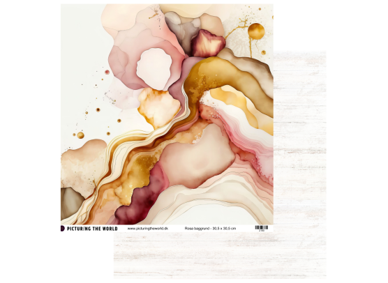 Add on December - EKSTRA PTW Design - Rosa Baggrund 12x12 mønsterpapir- sælges kun til kitklubmedlemmer