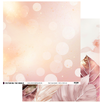 Add on December - EKSTRA PTW Design - Sart Rosa Bokeh 12x12 mønsterpapir- sælges kun til kitklubmedlemmer