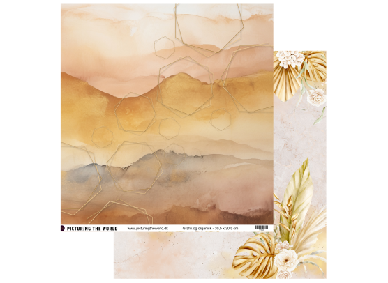 Add on December - EKSTRA PTW Design - Grafik og Organisk 12x12 mønsterpapir- sælges kun til kitklubmedlemmer