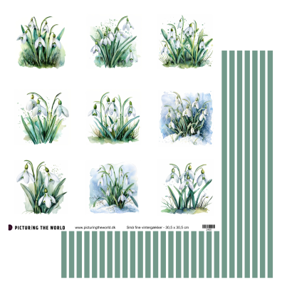 Add on Januar - PTW Design Klippeark - Små Fine Vintergække - sælges kun til kitklubmedlemmer