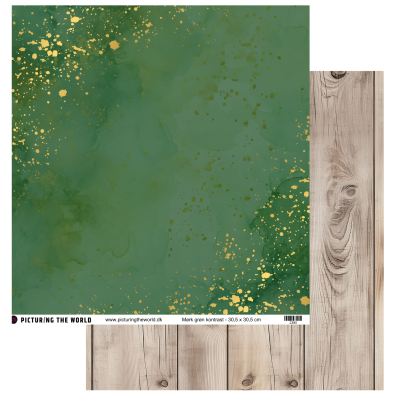 Add on Januar - EKSTRA PTW Design - Mørk Grøn Kontrast 12x12 mønsterpapir- sælges kun til kitklubmedlemmer
