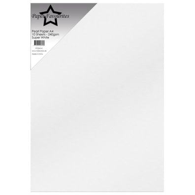 Paper Favourites - Pearl Paper A4 - 240 gsm - Super White