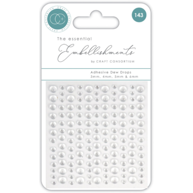 Craft Consortium - Adhesive Dew Drops - Clear