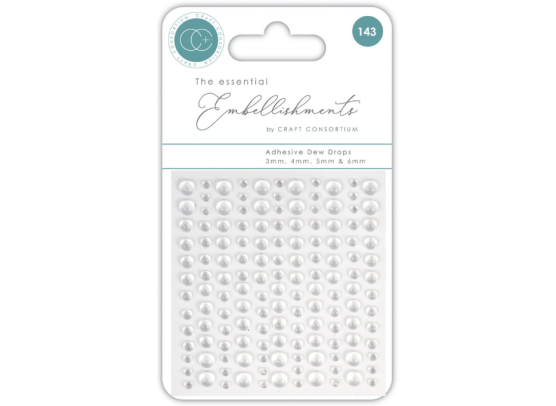 Craft Consortium - Adhesive Dew Drops - Clear
