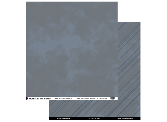 Add on Februar - PTW Design - Basisark - Mørk Grå - Februar - sælges kun til kitklubmedlemmer