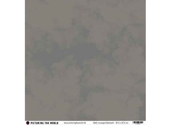 PTW Design - 12x12 Basisark - Mørk Musegrå