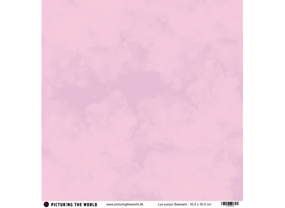 PTW Design - 12x12 Basisark - Lys Purpur