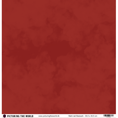 PTW Design - 12x12 Basisark - Mørk Rød