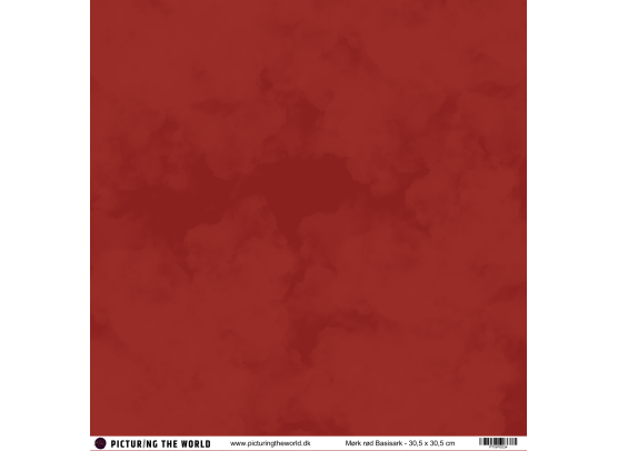 PTW Design - 12x12 Basisark - Mørk Rød