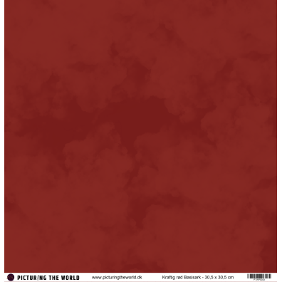 PTW Design - 12x12 Basisark - Kraftig Rød