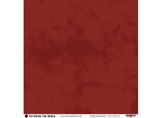 PTW Design - 12x12 Basisark - Kraftig Rød