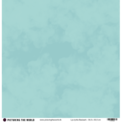 PTW Design - 12x12 Basisark - Lys Tyrkis