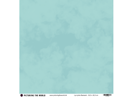 PTW Design - 12x12 Basisark - Lys Tyrkis