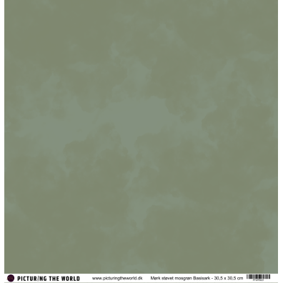 PTW Design - 12x12 Basisark - Mørk Støvet Mosgrøn