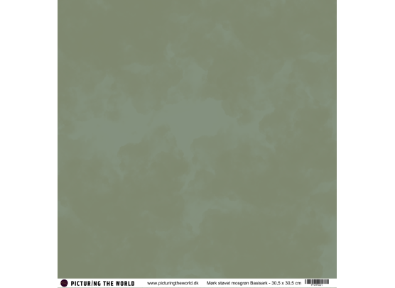 PTW Design - 12x12 Basisark - Mørk Støvet Mosgrøn