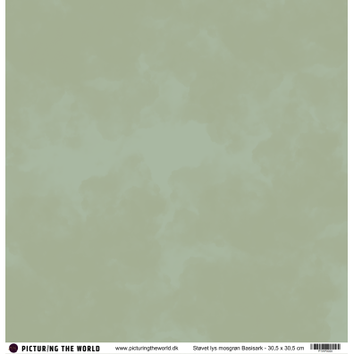 PTW Design - 12x12 Basisark - Støvet Lys Mosgrøn