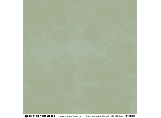 PTW Design - 12x12 Basisark - Støvet Lys Mosgrøn