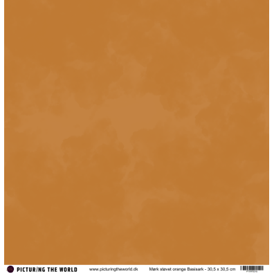 PTW Design - 12x12 Basisark - Mørk Støvet Orange
