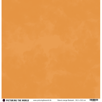 PTW Design - 12x12 Basisark - Støvet Orange