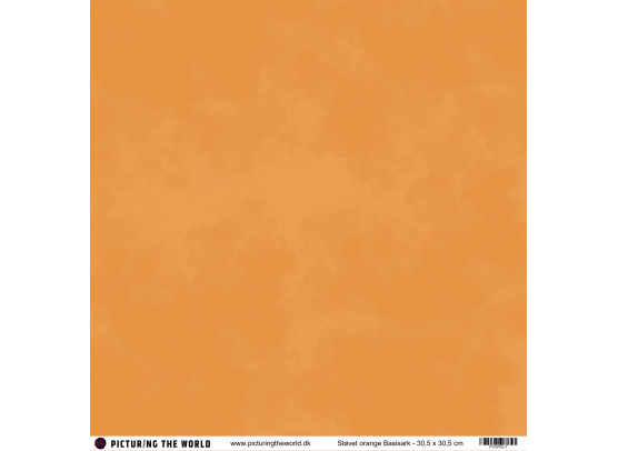 PTW Design - 12x12 Basisark - Støvet Orange