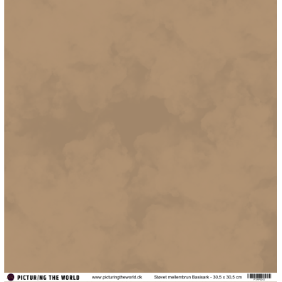 PTW Design - 12x12 Basisark - Støvet Mellembrun