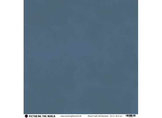 PTW Design - 12x12 Basisark - Støvet Mørk Blå