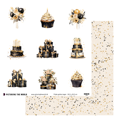 PTW Design Gyldne Festtoner - Klippeark - Flotte Gyldne Kager