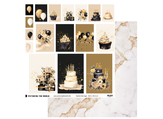 PTW Design Gyldne Festtoner - Klippeark - Gyldne Fest Tags