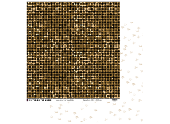 PTW Design Gyldne Festtoner - 12x12 Mønsterpapir - Dansefest