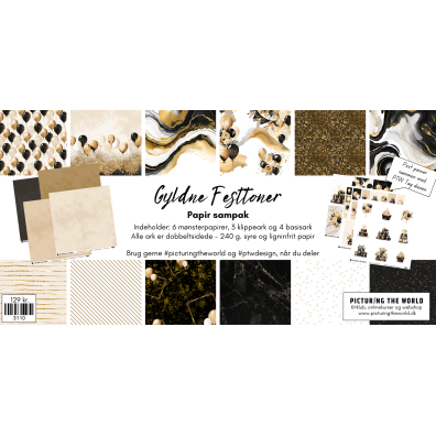 PTW Design Gyldne Festtoner - Papir Sampak