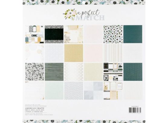 American Crafts - A Perfect Match 12x12 Paper Pad