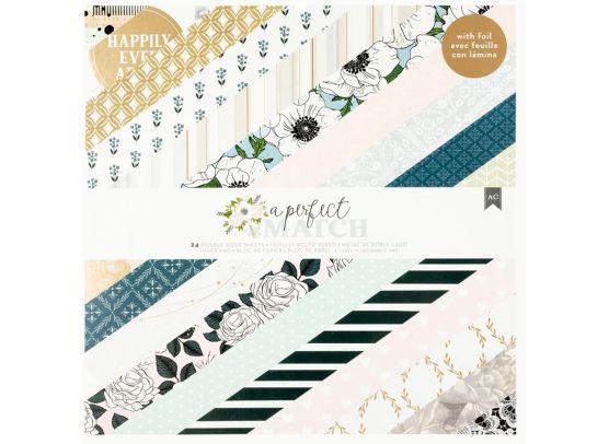 American Crafts - A Perfect Match 12x12 Paper Pad