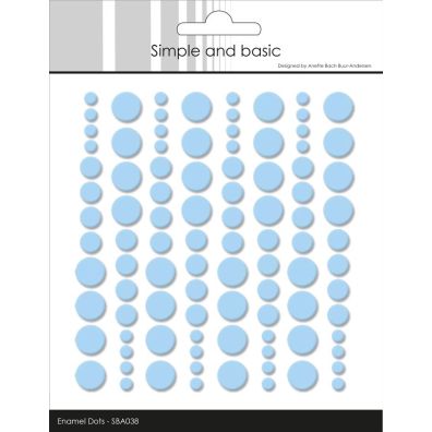 Simple and Basic Enamel Dots - Medium Blue