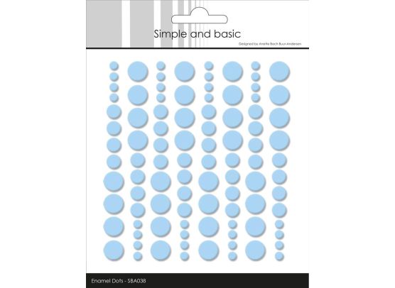 Simple and Basic Enamel Dots - Medium Blue