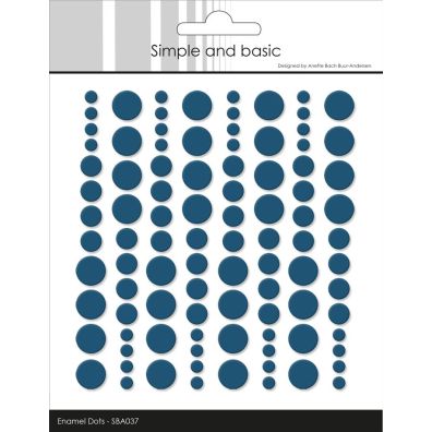Simple and Basic Enamel Dots - Jeans Blue