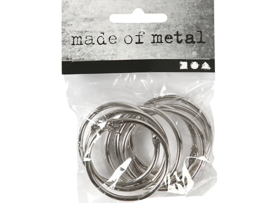 Book Ring - dia. 38 mm thickness 3 mm - 8 stk.