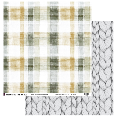 Add on April - EKSTRA PTW Design - Grønt Twill Plaid 12x12 mønsterpapir - sælges kun til kitklubmedlemmer