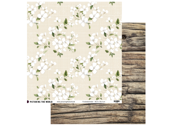 Add on April - EKSTRA PTW Design - Forårsblomster 12x12 mønsterpapir - sælges kun til kitklubmedlemmer