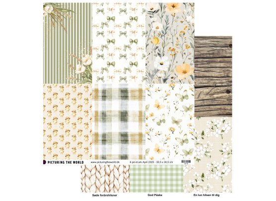 Add on April - PTW Design - April 2025 - 6 på 1 ark - sælges kun til kitklubmedlemmer.
