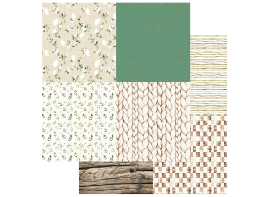 Add on April - PTW Design - 6x6 April Kit Papirsampak - 6 ark 12x12 - Sælges kun til kitklubmedlemmer