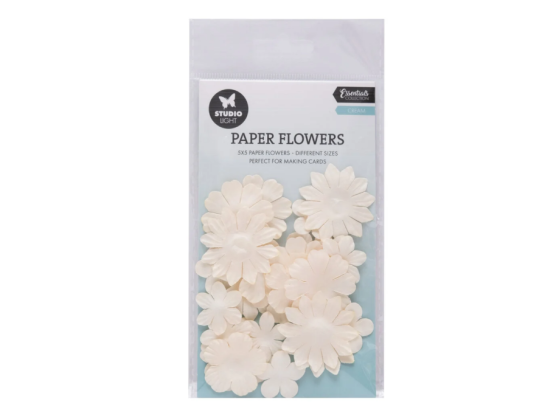 Studio Light - Kraft Essentials Paper Flowers (5pcs) - Cream