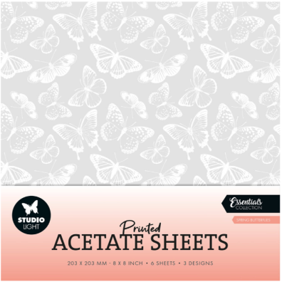 Studio Light - Printed Acetate Sheets - Spring Butterflies