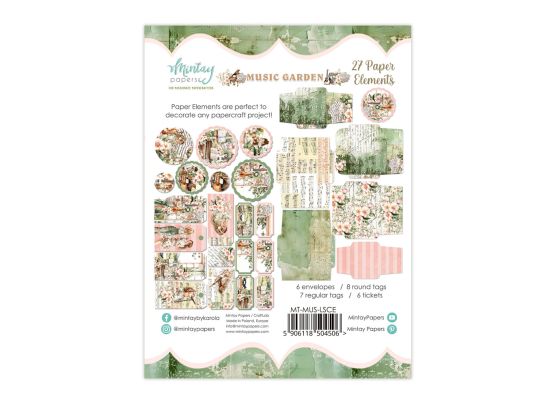 Mintay Papers - Music Garden Paper Elements
