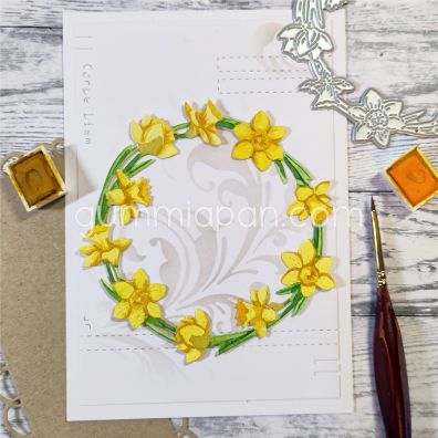 Gummiapan Dies - Daffodil Wreath