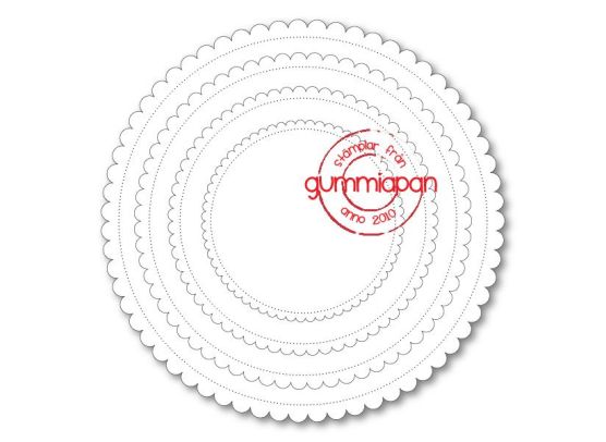 Add on Juli - Gummiapan Dies - Scalloped Circles