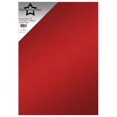 Add on Juli - EKSTRA Paper Favourites - Pearl Paper A4 - 240 gsm - Orient Red