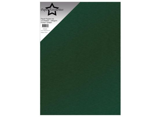 Add on Juli - EKSTRA Paper Favourites - Pearl Paper A4 - 240 gsm - Forest Green