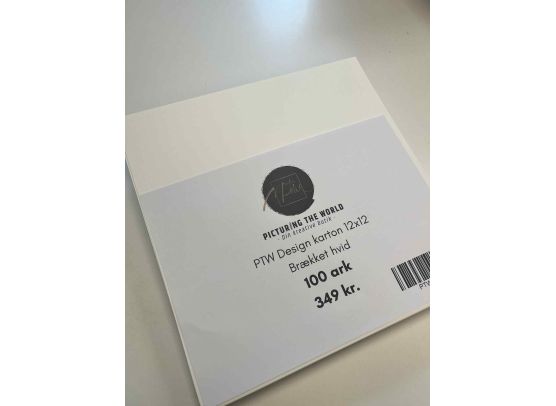 Add on Marts - PTW Design - Karton 12x12 - Brækket hvid - 100 stk.