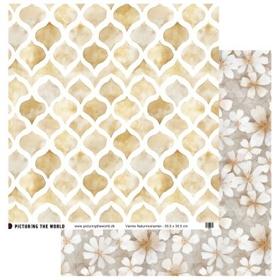 Add on August - EKSTRA PTW Design - Varme Naturmomenter 12x12 mønsterpapir - sælges kun til kitklubmedlemmer